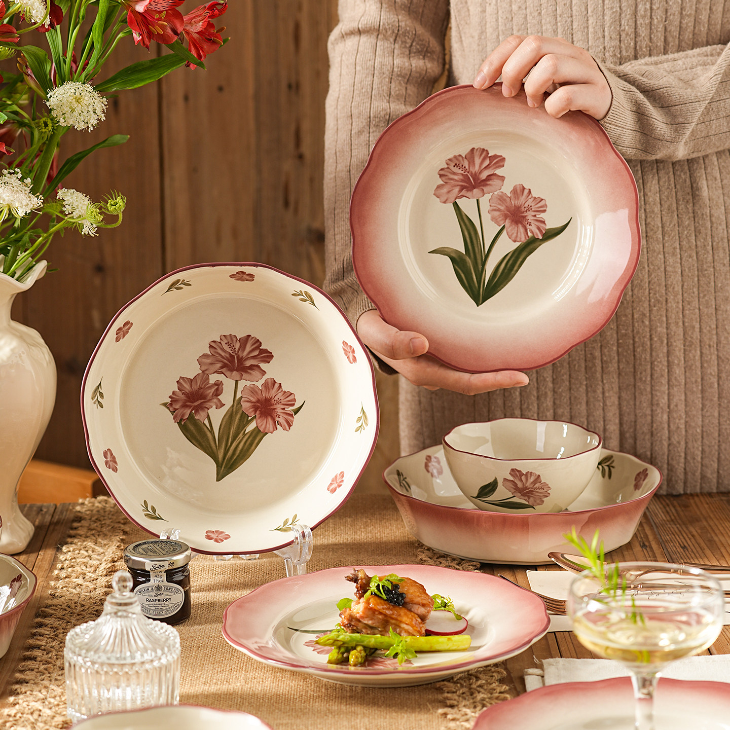 陶瓷碗家用2025新款高颜值餐具套装碗盘碗具碗筷碗碟新婚乔迁礼物