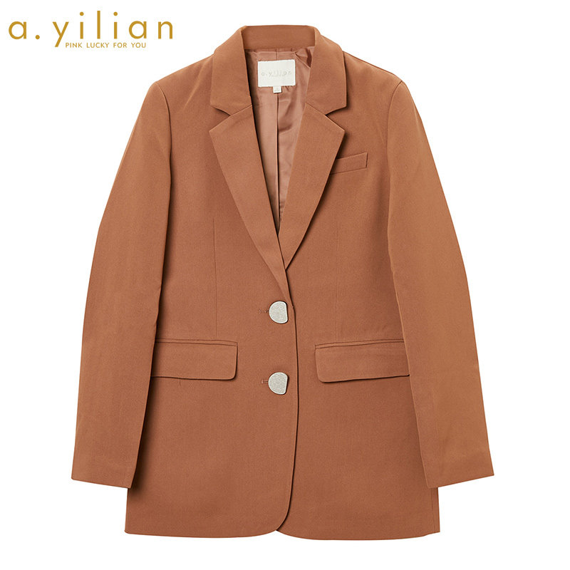阿依莲2020秋季新款西装外套女韩版宽松英伦风薄款设计感小众气质