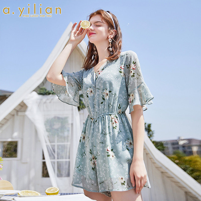 【VIP专享】阿依莲2020夏季雪纺连体裤