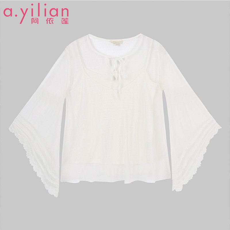 【VIP专享】阿依莲2020新款夏装透视两件套短袖T恤女时尚百搭宽松