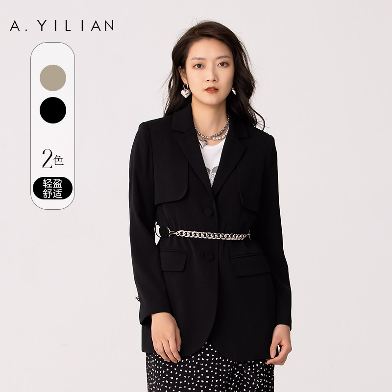 【商场同款】阿依莲2022年春季新品设计感韩版西装职业装女上衣