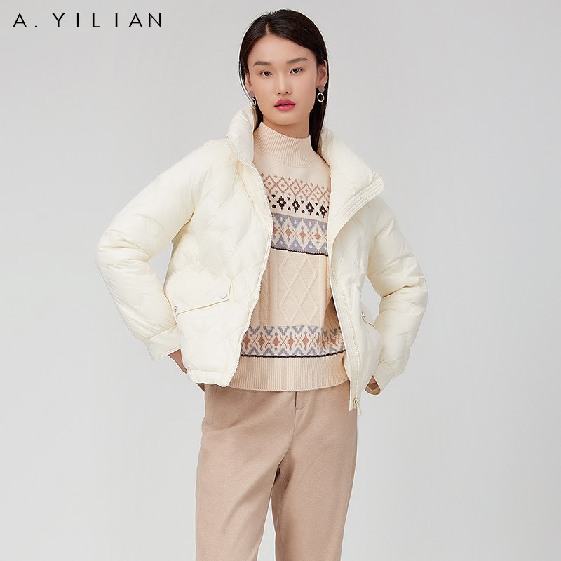 阿依莲羽绒服冬季女2022新款轻薄宽松显瘦时尚休闲百搭气质外套