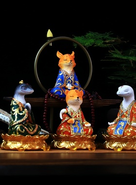 装饰品东北五大狐黄大仙真身灰蛇