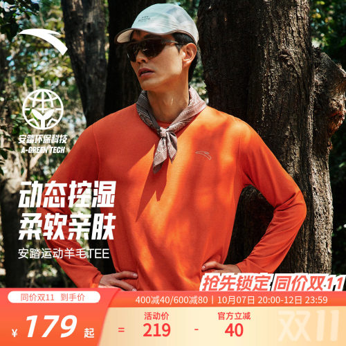 安踏C100零压速干羊毛跑步T