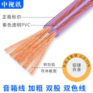 中视讯铜包铝音响线音箱线音频线喇叭线线材家庭影院功放连接