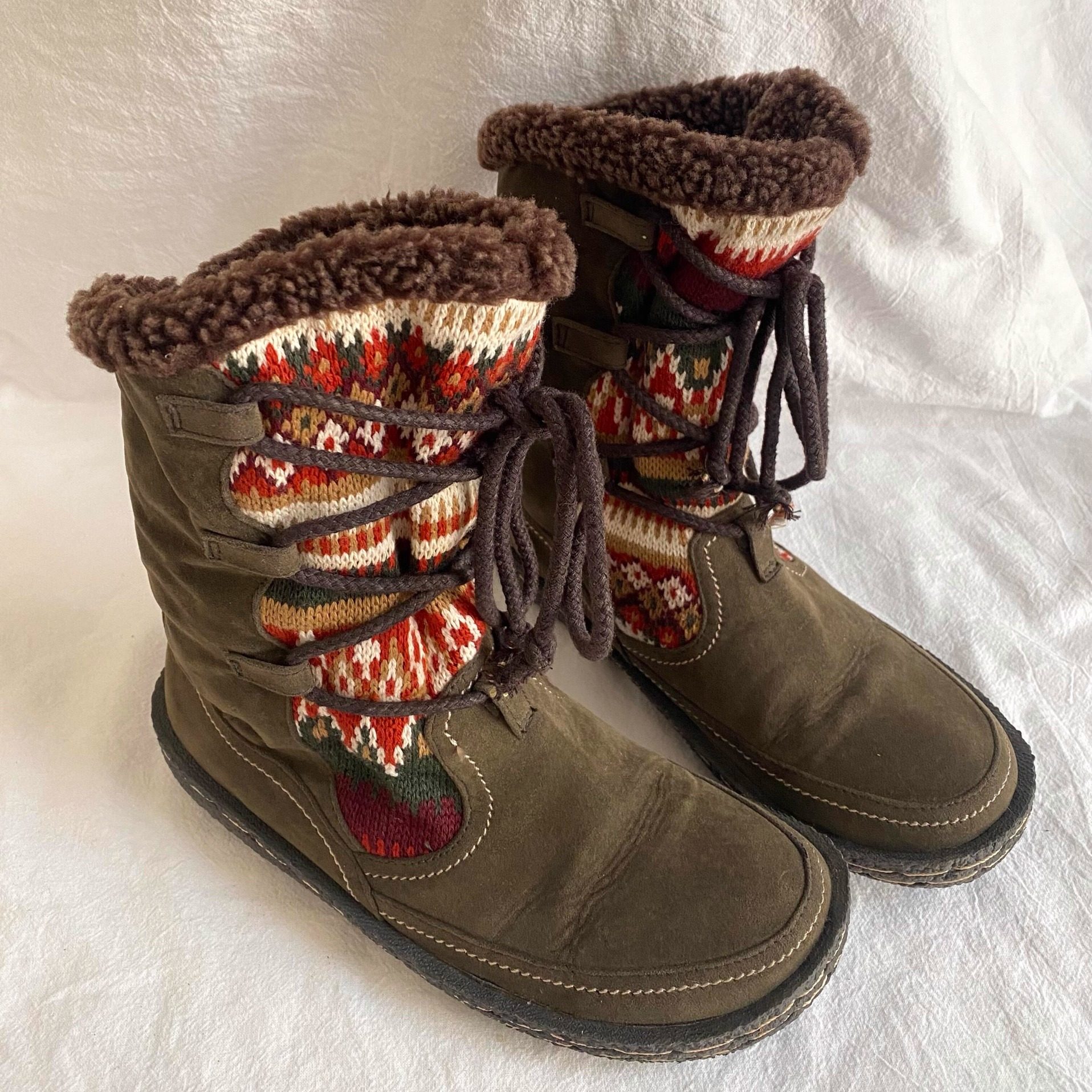 森林系雪地靴羊羔绒滑滑雪棉靴女