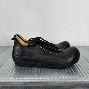 MA翘头复古德比鞋男真皮厚底手工乐福鞋工装拳击鞋暗黑丑萌大头鞋