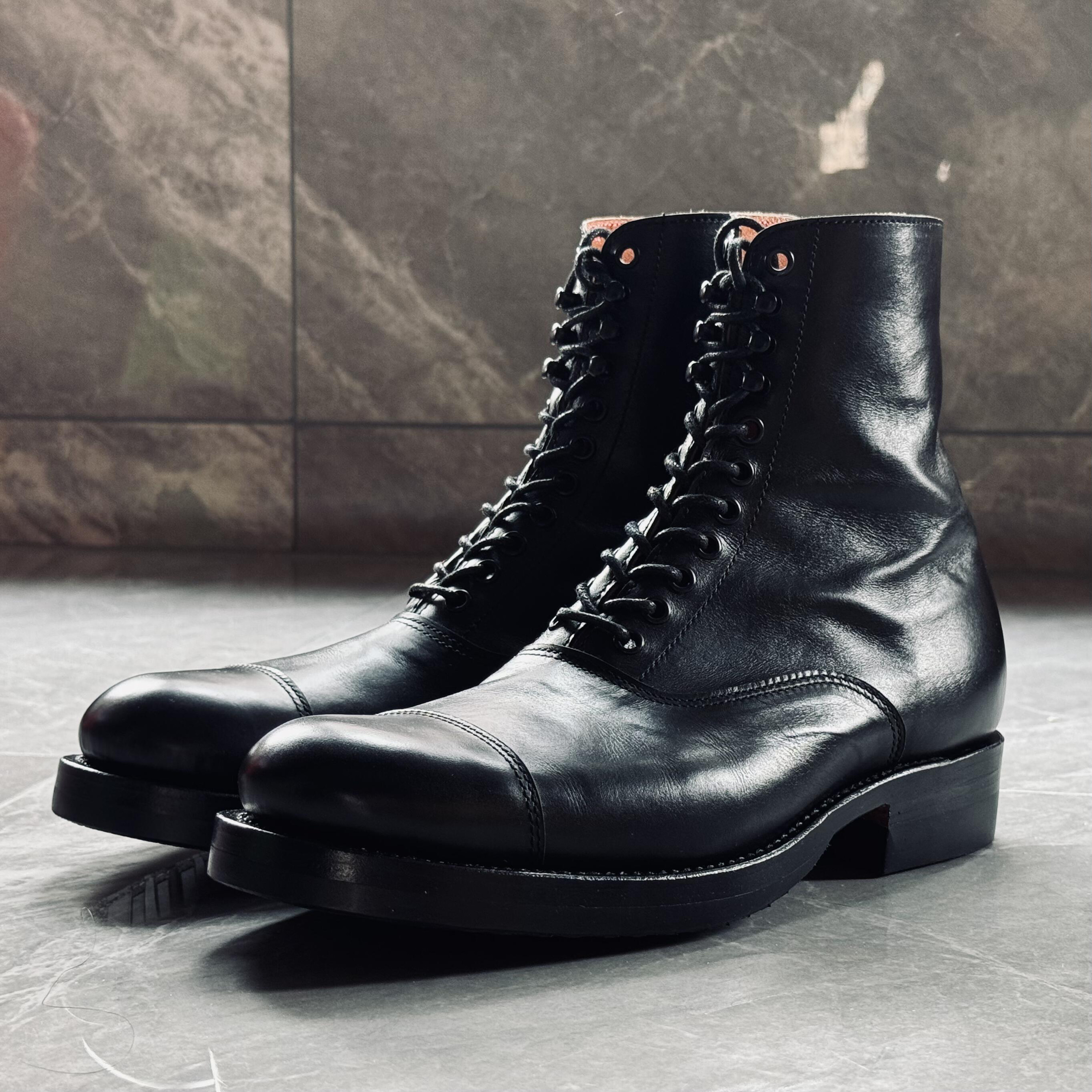 阿美咔叽军事线工装靴男伞兵靴