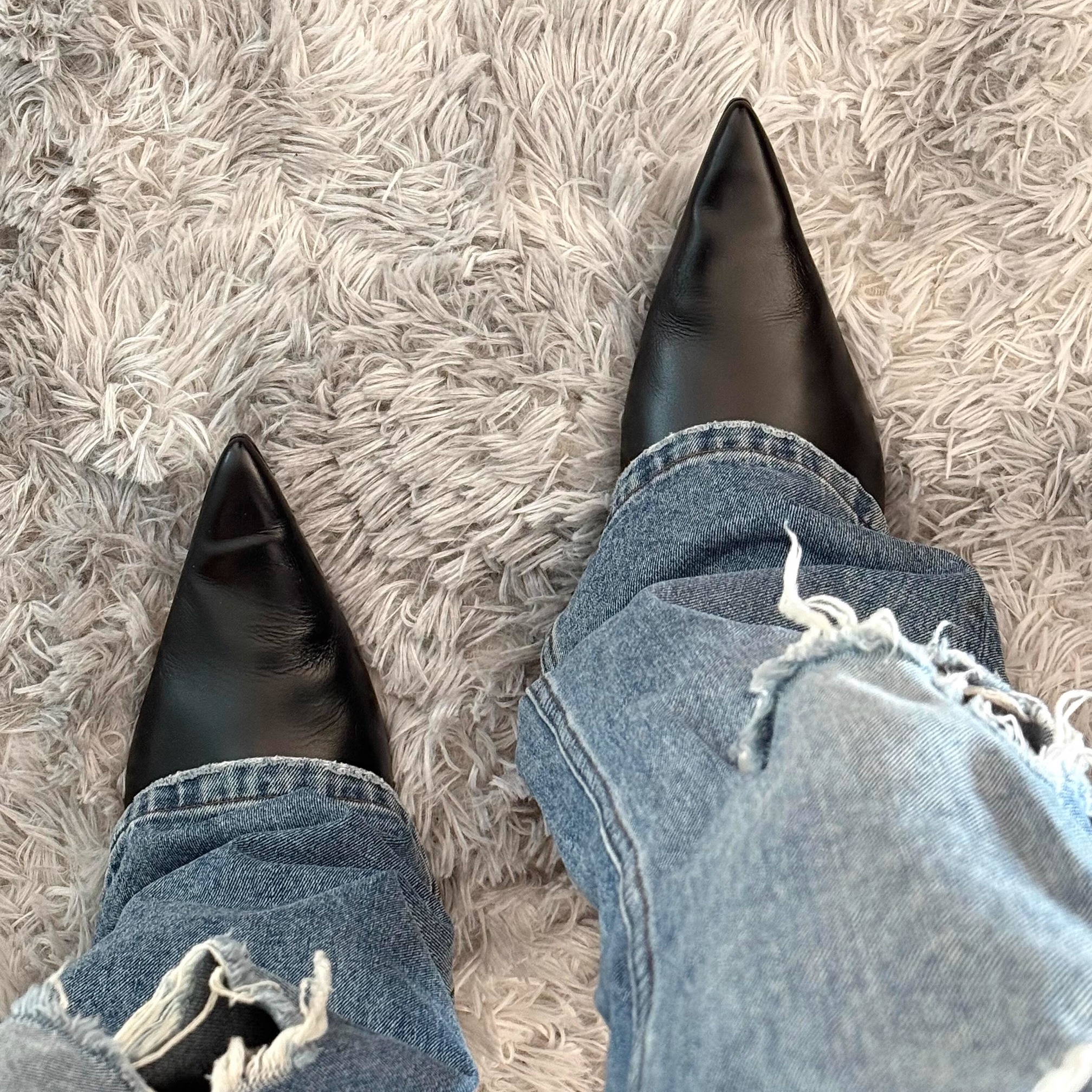 暗黑复古尖头粗跟德比鞋巫师鞋