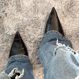 暗黑复古尖头粗跟德比鞋男女款真皮厚底乐福鞋手工巫师鞋休闲皮鞋