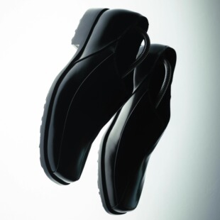 暗黑风方头德比鞋真皮休闲皮鞋男女一脚蹬乐福鞋懒人扁头鸭掌单鞋