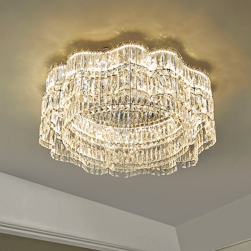 意式轻奢客厅大灯水晶吸顶灯简约现代大气创意高级感灯具大厅主灯,家装灯饰光源,客厅吸顶灯,淘宝优惠券,粉丝福利购,淘宝优惠卷