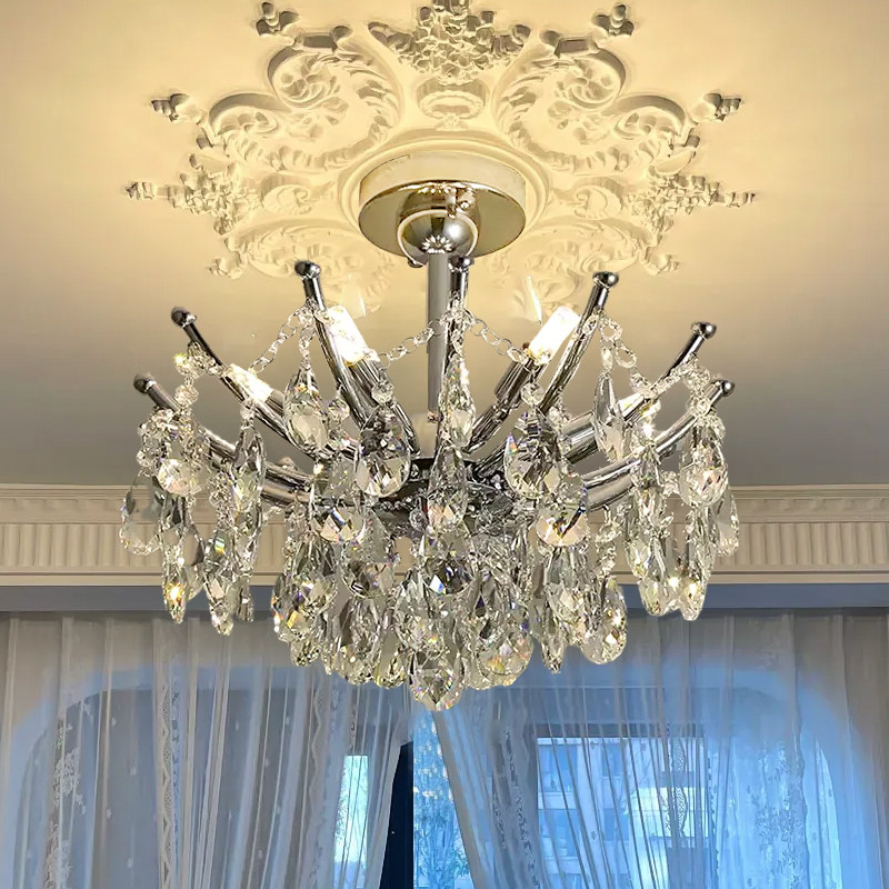 卓伦全光谱护眼法式客厅水晶吊灯轻奢主灯吸吊两用大厅灯装饰灯具,家装灯饰光源,客厅吊灯,淘宝优惠券,粉丝福利购,淘宝优惠卷