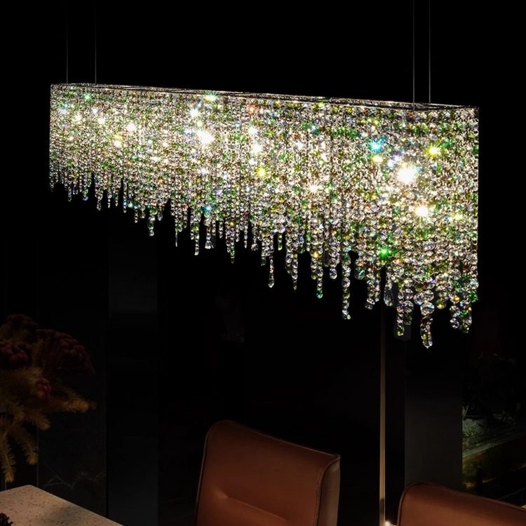 全光谱护眼餐厅水晶吊灯现代简约轻奢大气岛台意式轻奢前台吧台灯,家装灯饰光源,餐厅吊灯,淘宝优惠券,粉丝福利购,淘宝优惠卷