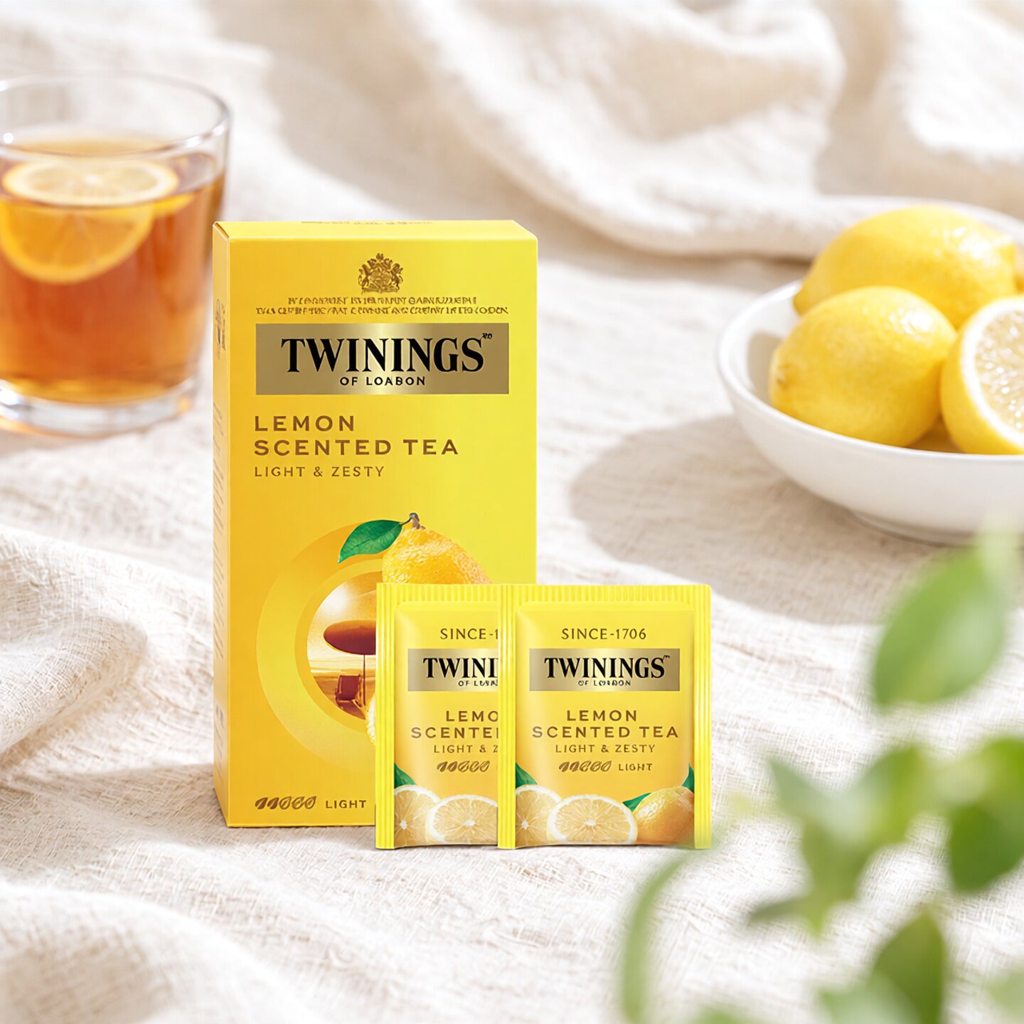 Twinings英国川宁沁香柠檬味红茶茶包水果果茶袋泡茶冷泡柠檬茶