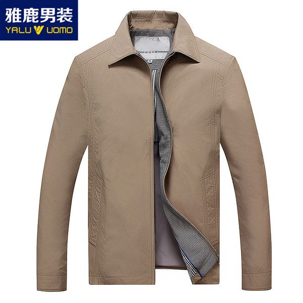 雅鹿 17年秋季新款 男式休闲夹克外套 优惠券折后￥69包邮（￥99-30）2色可选