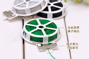 藤本欧月铁线莲带切割器塑料扎丝包塑铁丝园艺DIY绑捆绑线扎线30m