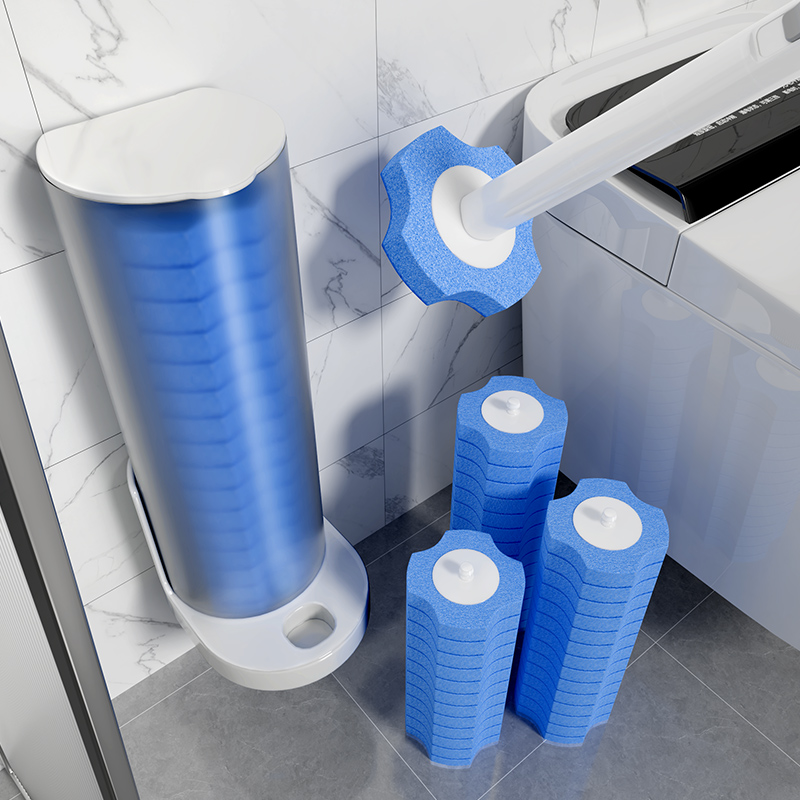 一次性马桶刷子2025新款家用厕所清洁无死角替换头壁挂式可抛刷头