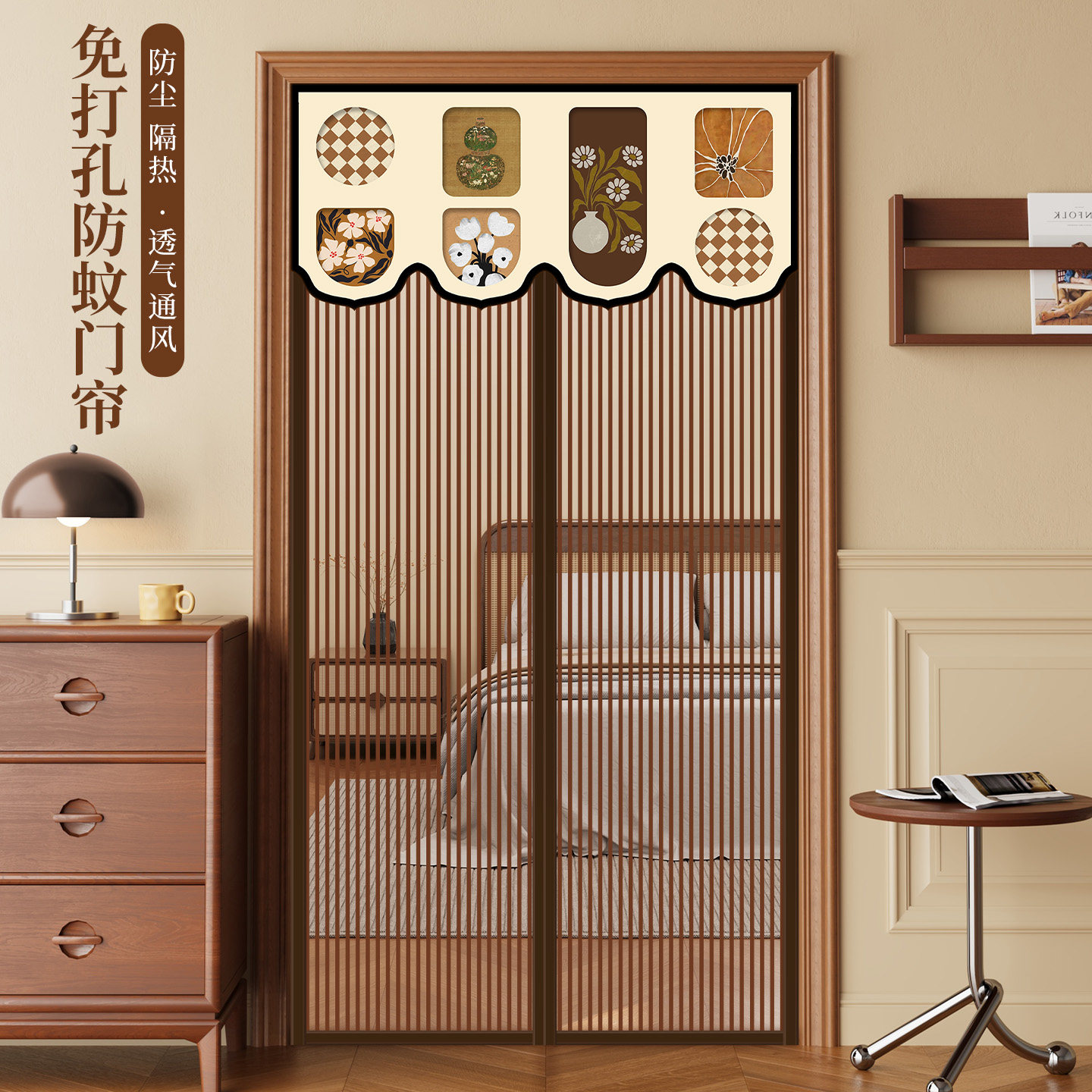 中古风防蚊虫门帘2026新款夏季图片