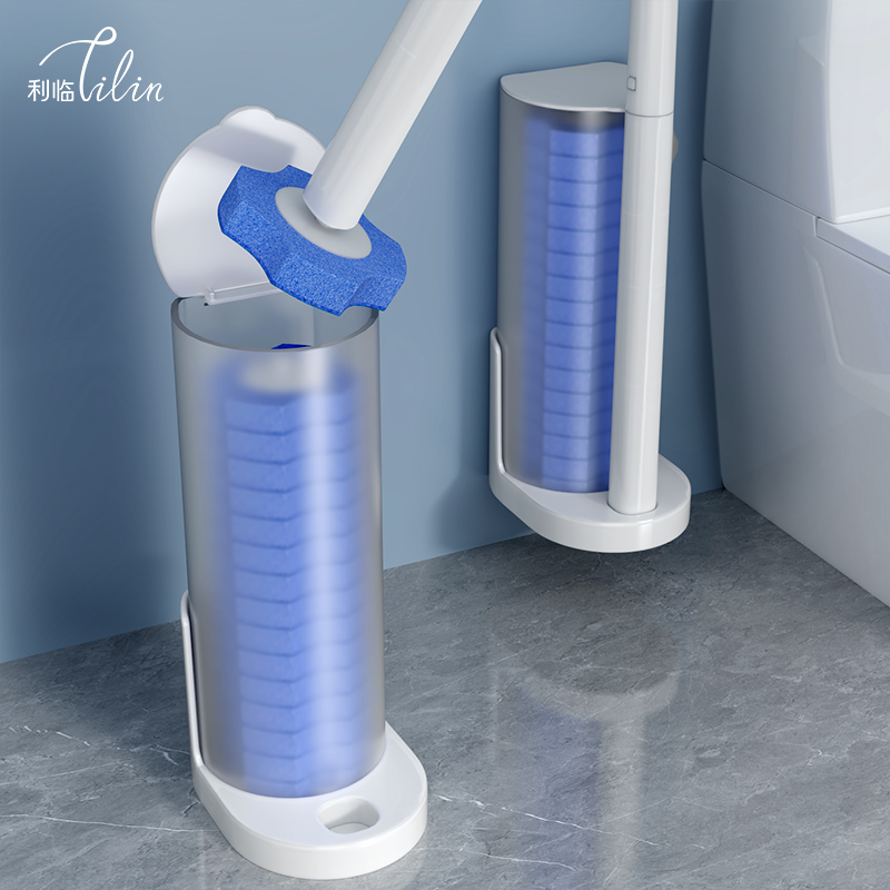 一次性马桶刷子2025新款家用厕所清洁无死角替换头壁挂式可抛刷头