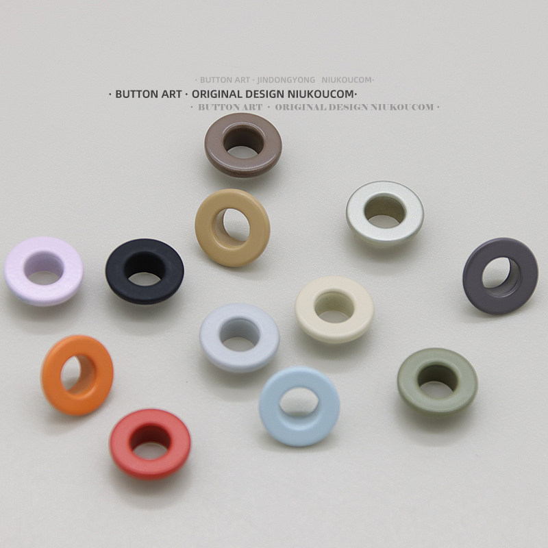 金属彩色气眼羽绒卫衣服帽子孔裤脚空心铆钉松紧金属圈风鸡眼手作