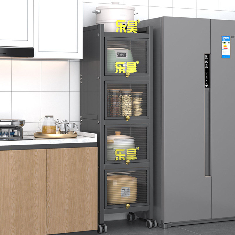 乐昊厨房夹缝置物架带门多功能橱柜家用锅具碗筷窄缝隙收纳柜碗柜,厨房/烹饪用具,厨房置物架/置物柜/角架,淘宝优惠券,粉丝福利购,淘宝优惠卷