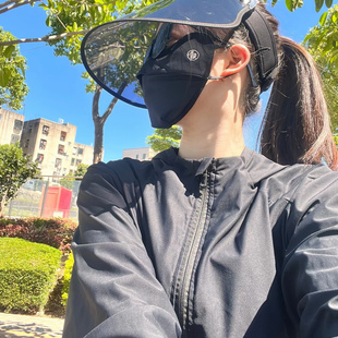 防晒帽空顶帽渔夫帽遮骑车阳帽遮脸隔离紫外线 CUT 日本COOL