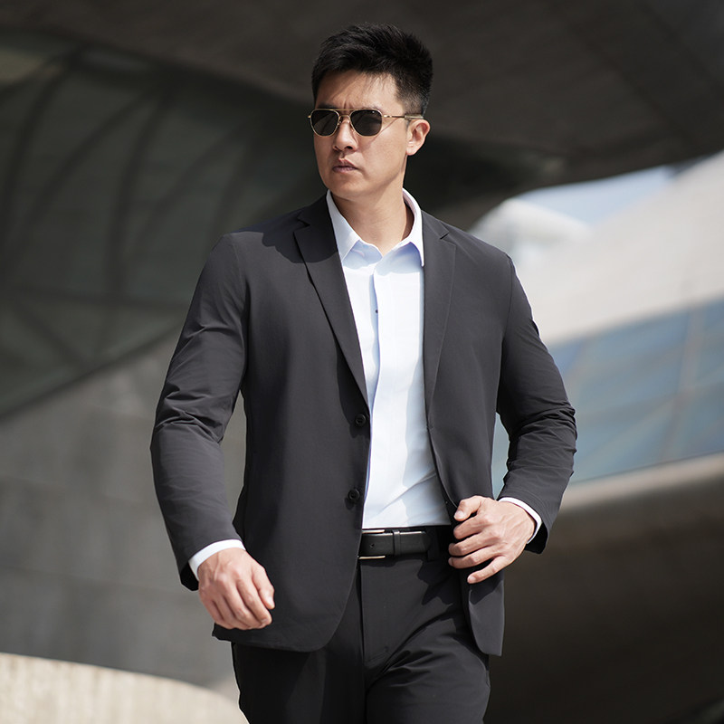 龙牙三代龙牙暗行轻量便携西服修身商务休闲外套男职业西装正装