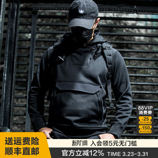 休闲潮流外套 连帽拉链男装 龙牙天权机能卫衣男秋冬男士 修身