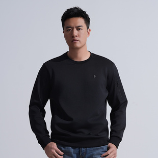 卫衣春秋简约通勤透气有型抗静电 开衫 龙牙隐之云桦轻量圆领 立领