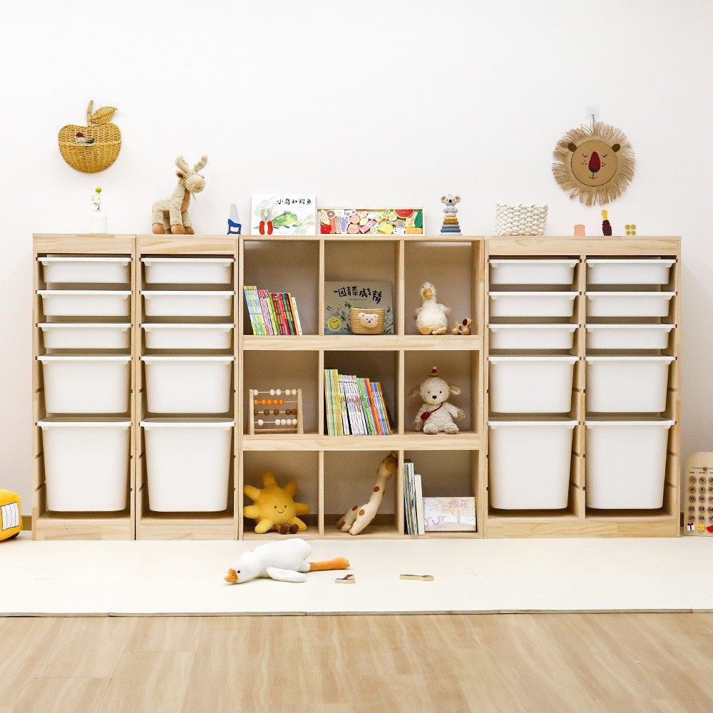 北欧ins风儿童玩具收纳柜实木格子柜书架分类整理绘本架置物柜,住宅家具,儿童储物架/收纳架（原婴童）,淘宝优惠券,粉丝福利购,淘宝优惠卷