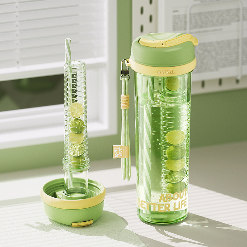Tritan吸管水杯女生高颜值大容量大人便携刻度泡茶隔杯子新款2025,餐饮具,吸管杯,淘宝优惠券,粉丝福利购,淘宝优惠卷