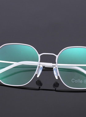 正品Colle惑设计师款纯钛多边形全框男女近视镜框眼镜架时PJ-034