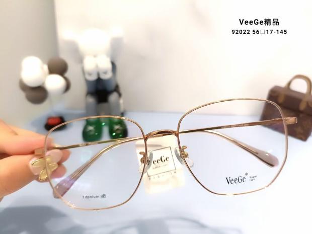 VeeGe纯钛多边形眼镜V格精品镜架近视镜架商务男女款时尚休V92022