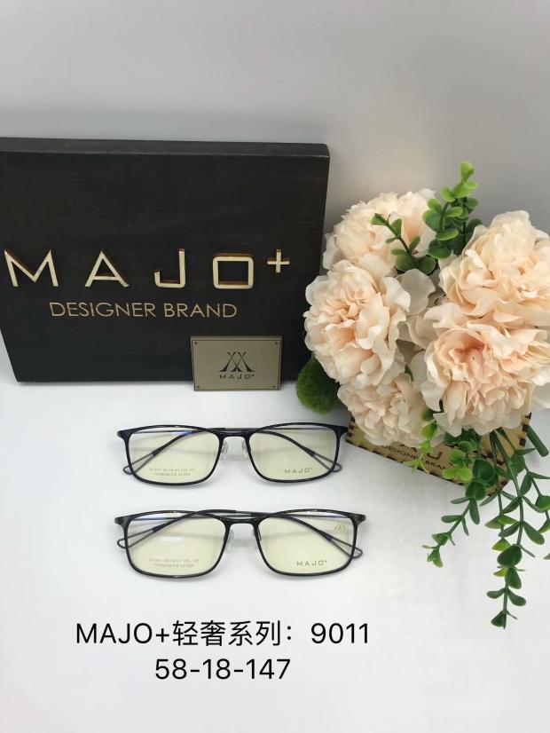 正品马颉MAJO+轻奢近视镜框全框男女款重量8克细边镜架 M-9011