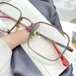 ROMEO罗密欧纯钛商务男女款毛镜框近视镜架眼镜全框双色电镀R160