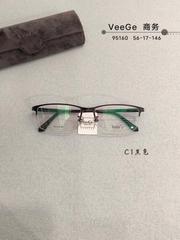 VeeGe纯钛防蓝光眼镜V格精品镜架近视镜架商务男款时尚半框V95160