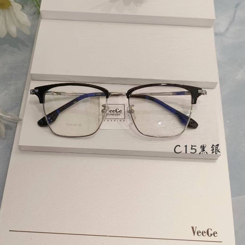 V格商务纯钛近视眉毛眼镜