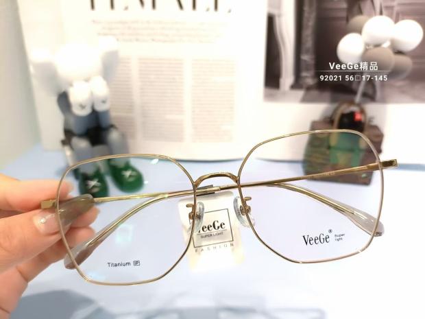 VeeGe纯钛多边形眼镜V格精品镜架近视镜架商务男女款时尚休V92021