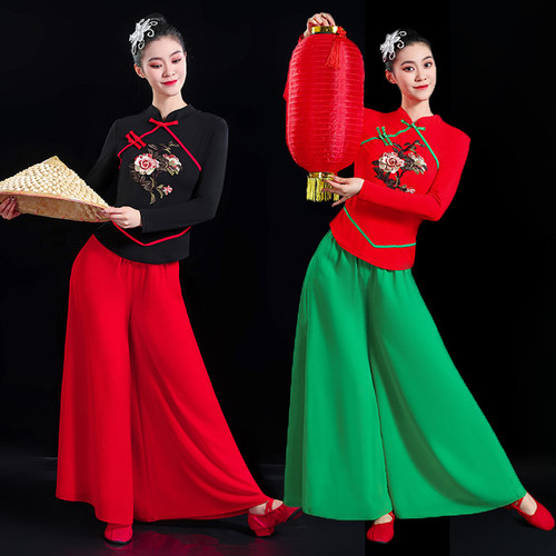 新款秧歌服民族服装古典舞蹈服装