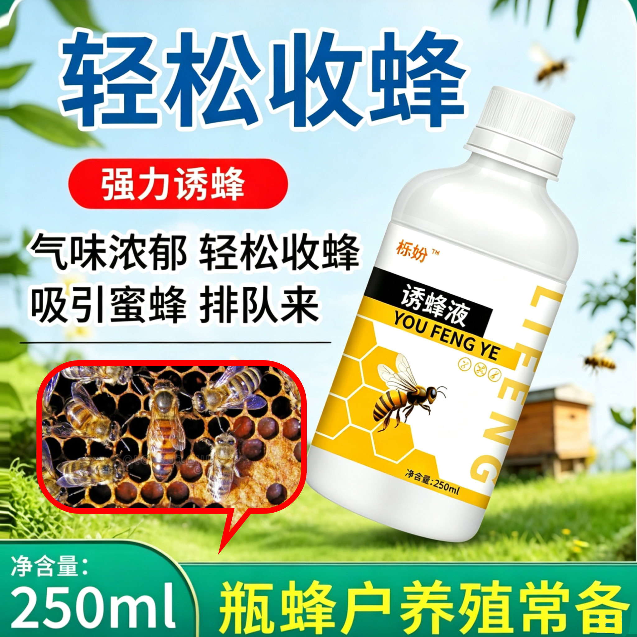 新手诱蜂专用诱蜂蜡诱蜂用收蜂引蜂招蜂诱蜂水膏蜜蜂信息素香精