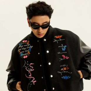 CHAWALANDRO×杨华珍联名非遗藏羌刺绣棒球服重工国潮加厚保暖