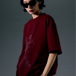 CHAWALANDRO夏瓦兰卓夏季新款T恤印花圆领国潮纯棉祈祷之手短袖