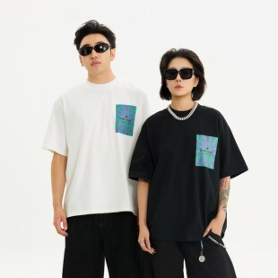 素宽松潮牌男女同款 刺绣藏文字母彩色喷绘藏元 CHAWALANDRO新款