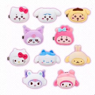 日单Sanrio三丽鸥chiikawa联名发夹发卡毛绒公仔玩偶刘海夹发饰