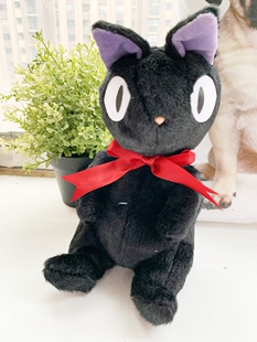 外单宫崎骏魔女宅急便黑猫吉吉KiKi毛绒公仔玩偶摆件卡通动漫