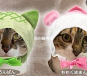 日单 MIKAZUKI USAGI 猫咪头套动物甜品扭蛋喵星人小帽子头巾换