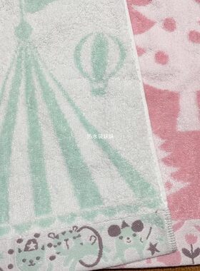 日单动漫卡通恐龙马戏团森林纯棉全棉方巾口水巾手帕擦手巾