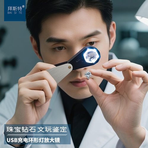 珠宝玉石鉴定拜斯特放大镜充电