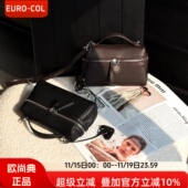欧尚典头层牛皮饭盒包真皮女包2025新款 手提眼镜盒子包斜挎小方包